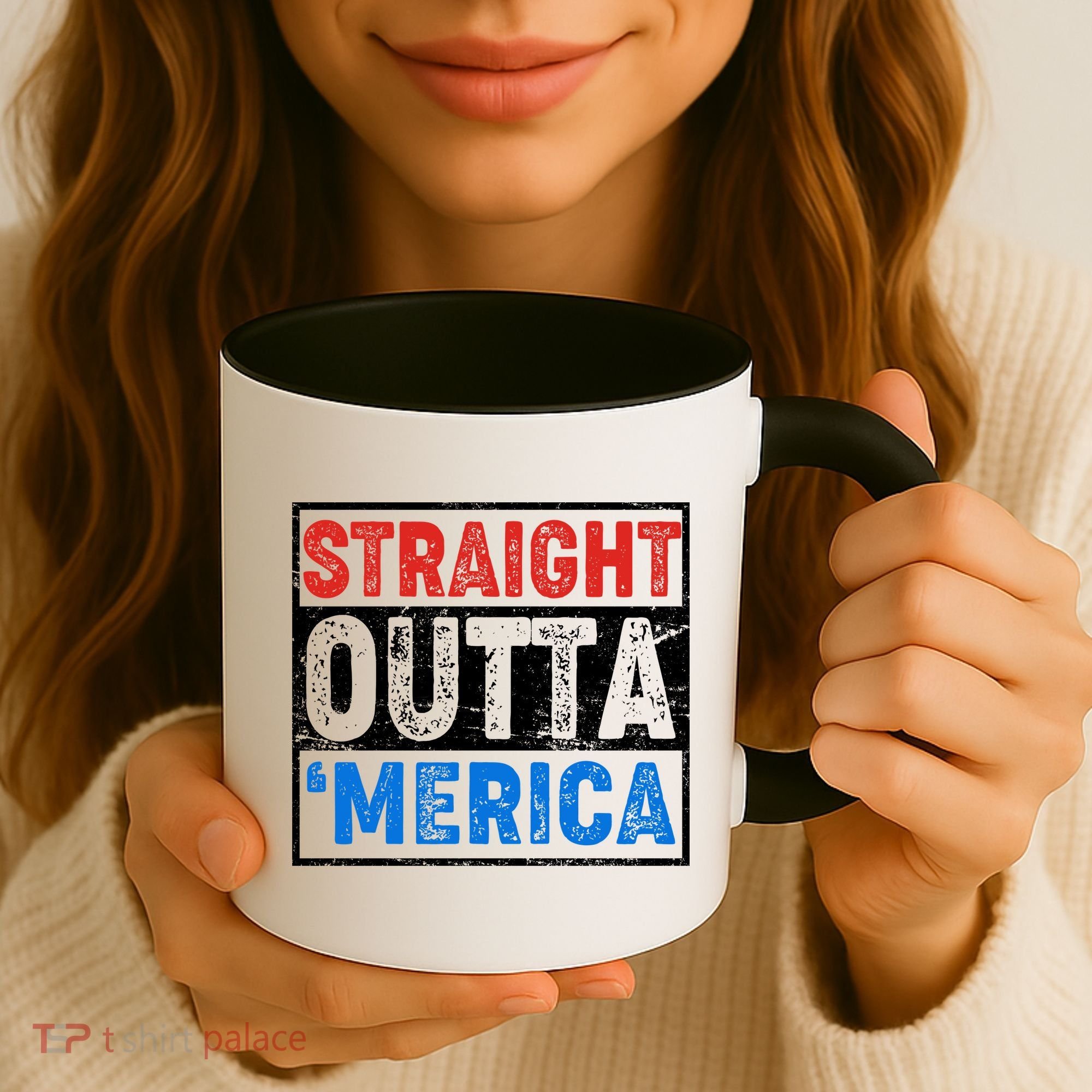Straight Outta Merica Fourth of July Coffee Mug