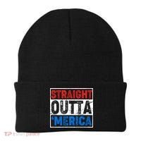 Straight Outta Merica Fourth of July Beanie thumb 0