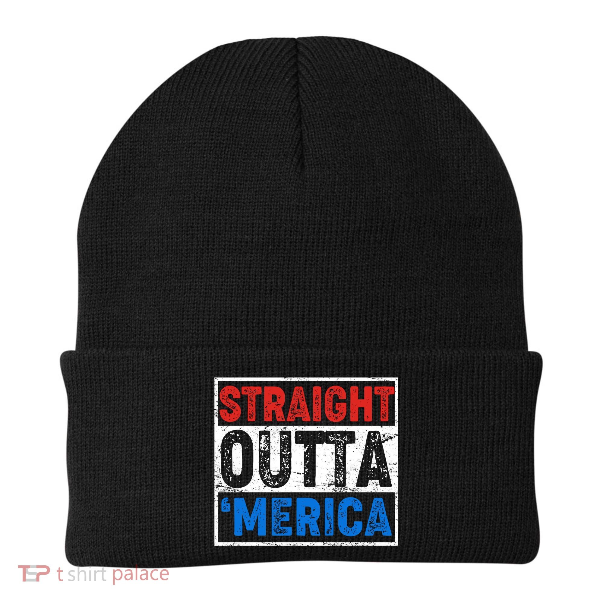 Straight Outta Merica Fourth of July Beanie