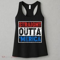 Straight Outta Merica Fourth of July Women's Tank Top thumb 3