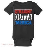 Straight Outta Merica Fourth of July Baby Bodysuit thumb 0