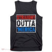 Straight Outta Merica Fourth of July Tank Top thumb 0