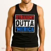 Straight Outta Merica Fourth of July Tank Top thumb 3