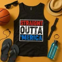 Straight Outta Merica Fourth of July Tank Top thumb 4