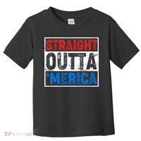 Straight Outta Merica Fourth of July Toddler T-Shirt thumb 0