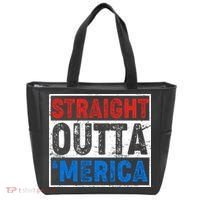 Straight Outta Merica Fourth of July Tote Bag thumb 0
