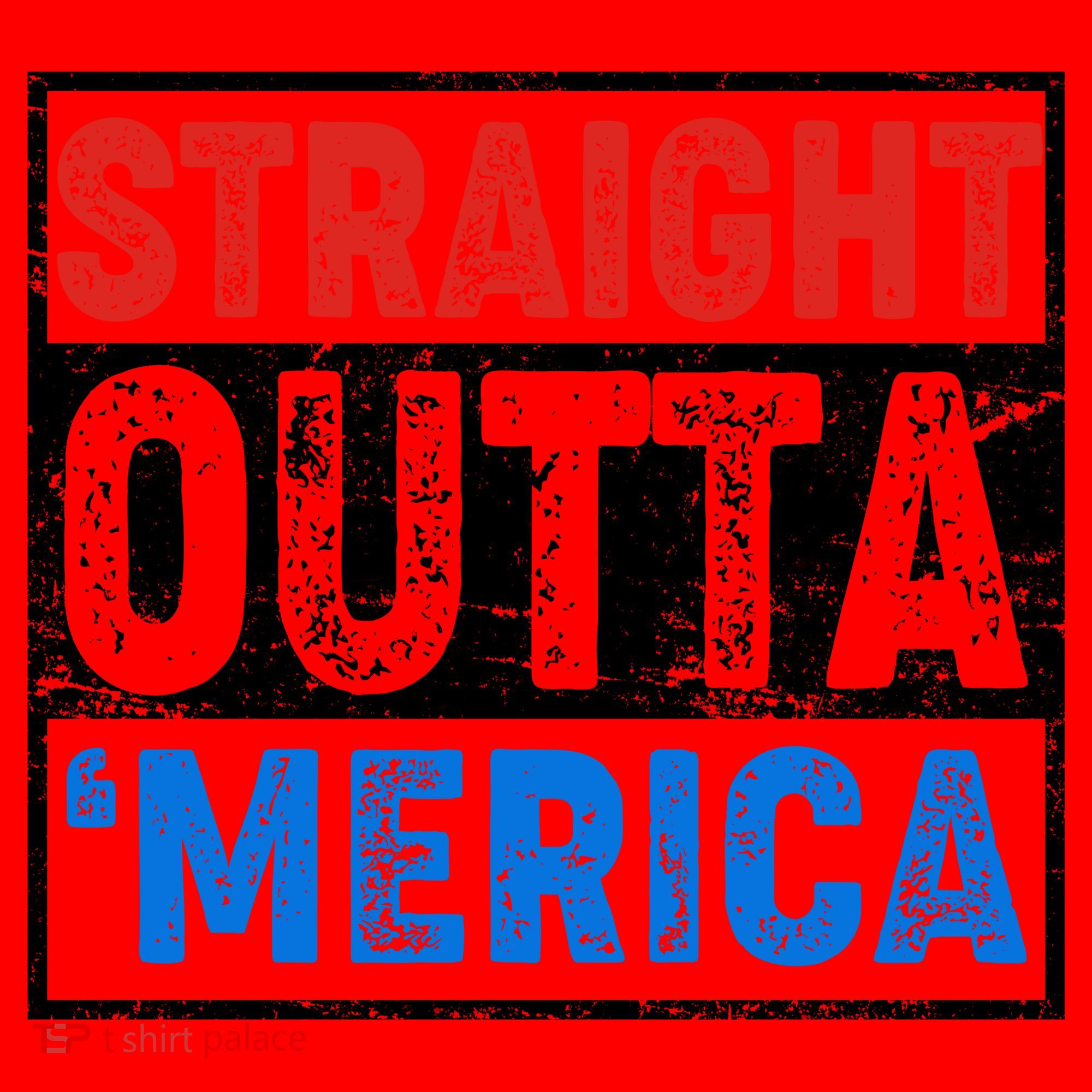 Straight Outta Merica Fourth of July Santa Hat