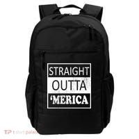 Straight Outta 'Merica USA America Distressed Backpack thumb 0