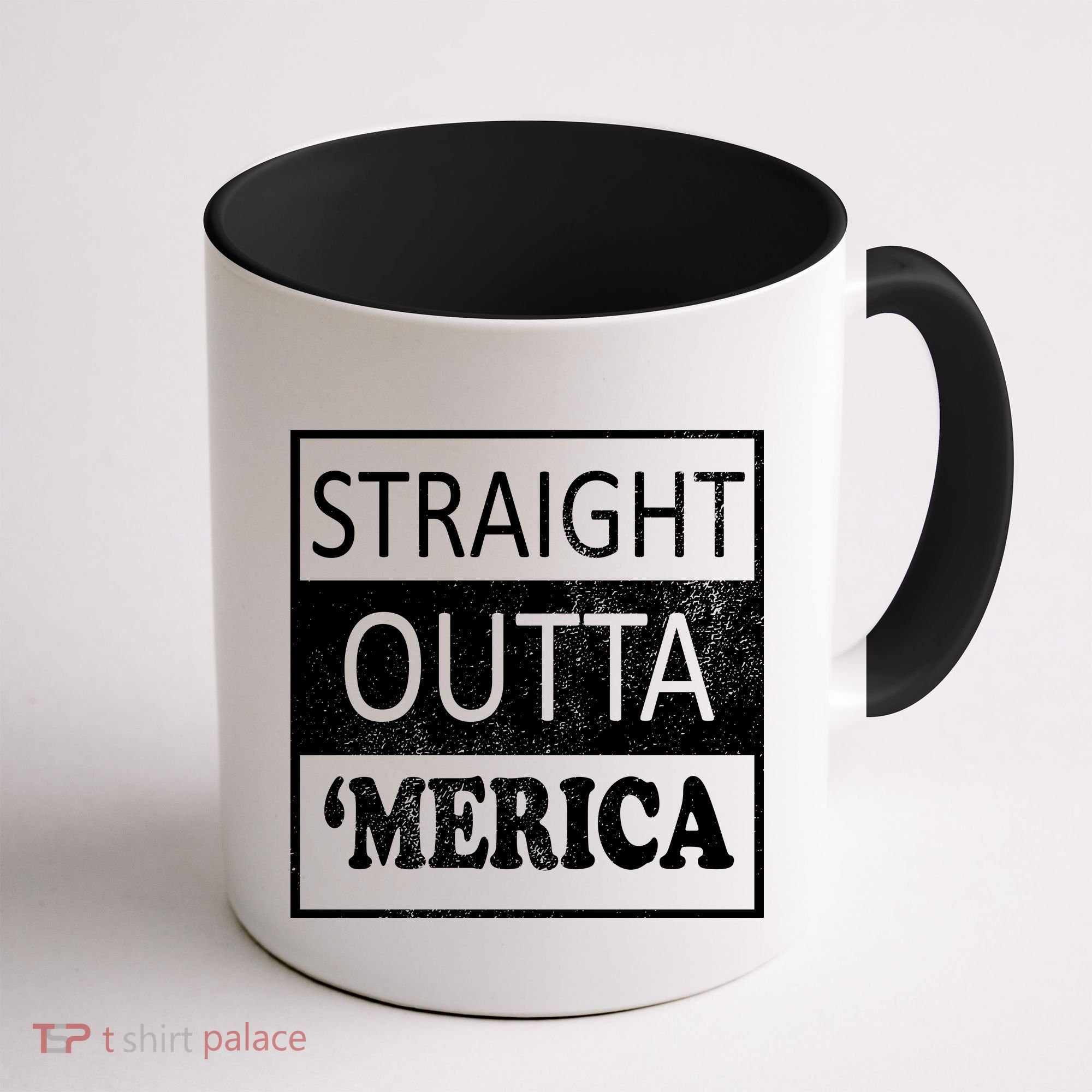 Straight Outta 'Merica USA America Distressed Coffee Mug