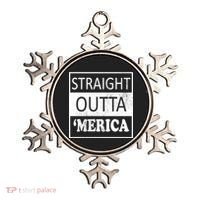Straight Outta 'Merica USA America Distressed Ornament thumb 0