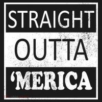 Straight Outta 'Merica USA America Distressed Ornament thumb 1
