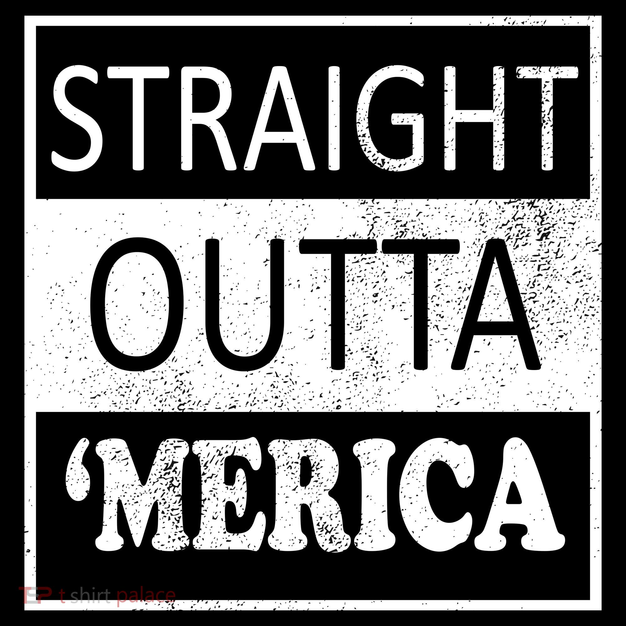 Straight Outta 'Merica USA America Distressed Ornament