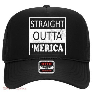 Straight Outta 'Merica USA America Distressed Hat