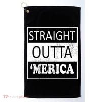 Straight Outta 'Merica USA America Distressed Golf Towel thumb 0