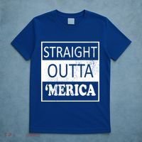 Straight Outta 'Merica USA America Distressed T-Shirt thumb 5