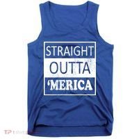 Straight Outta 'Merica USA America Distressed Tank Top thumb 0