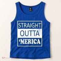 Straight Outta 'Merica USA America Distressed Tank Top thumb 2