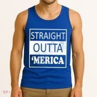 Straight Outta 'Merica USA America Distressed Tank Top thumb 3