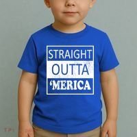 Straight Outta 'Merica USA America Distressed Toddler T-Shirt thumb 2