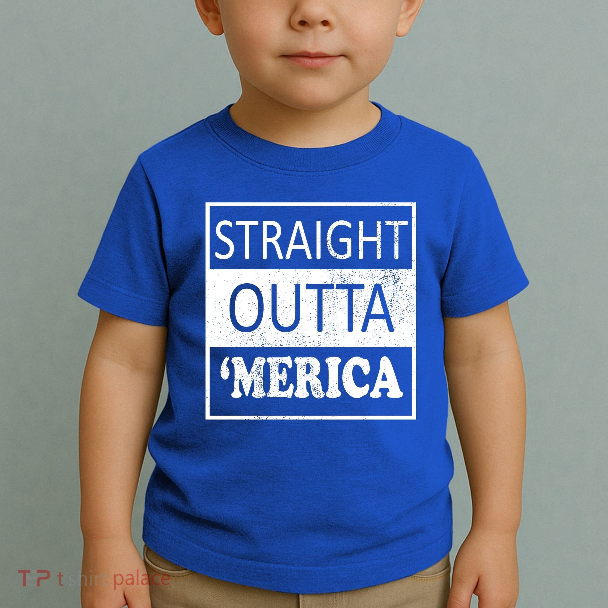 Straight Outta 'Merica USA America Distressed Toddler T-Shirt