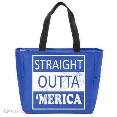 Straight Outta 'Merica USA America Distressed Tote Bag