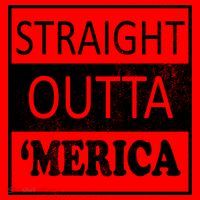 Straight Outta 'Merica USA America Distressed Santa Hat thumb 1
