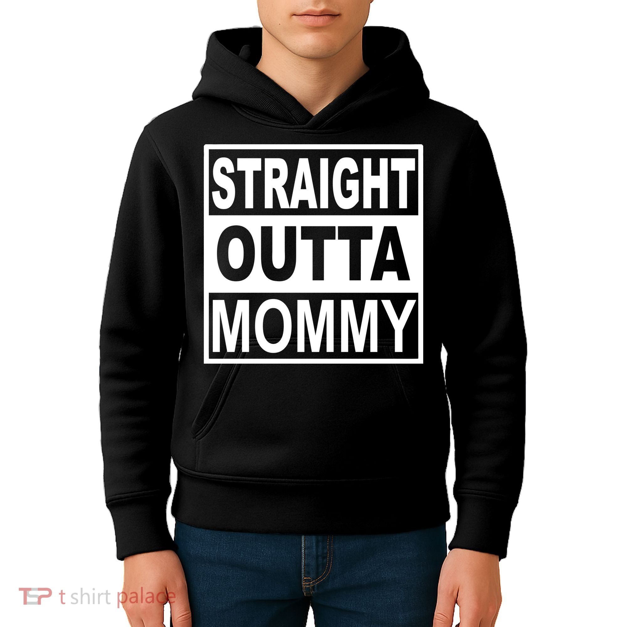 Straight Outta Mommy Funny Kids Hoodie