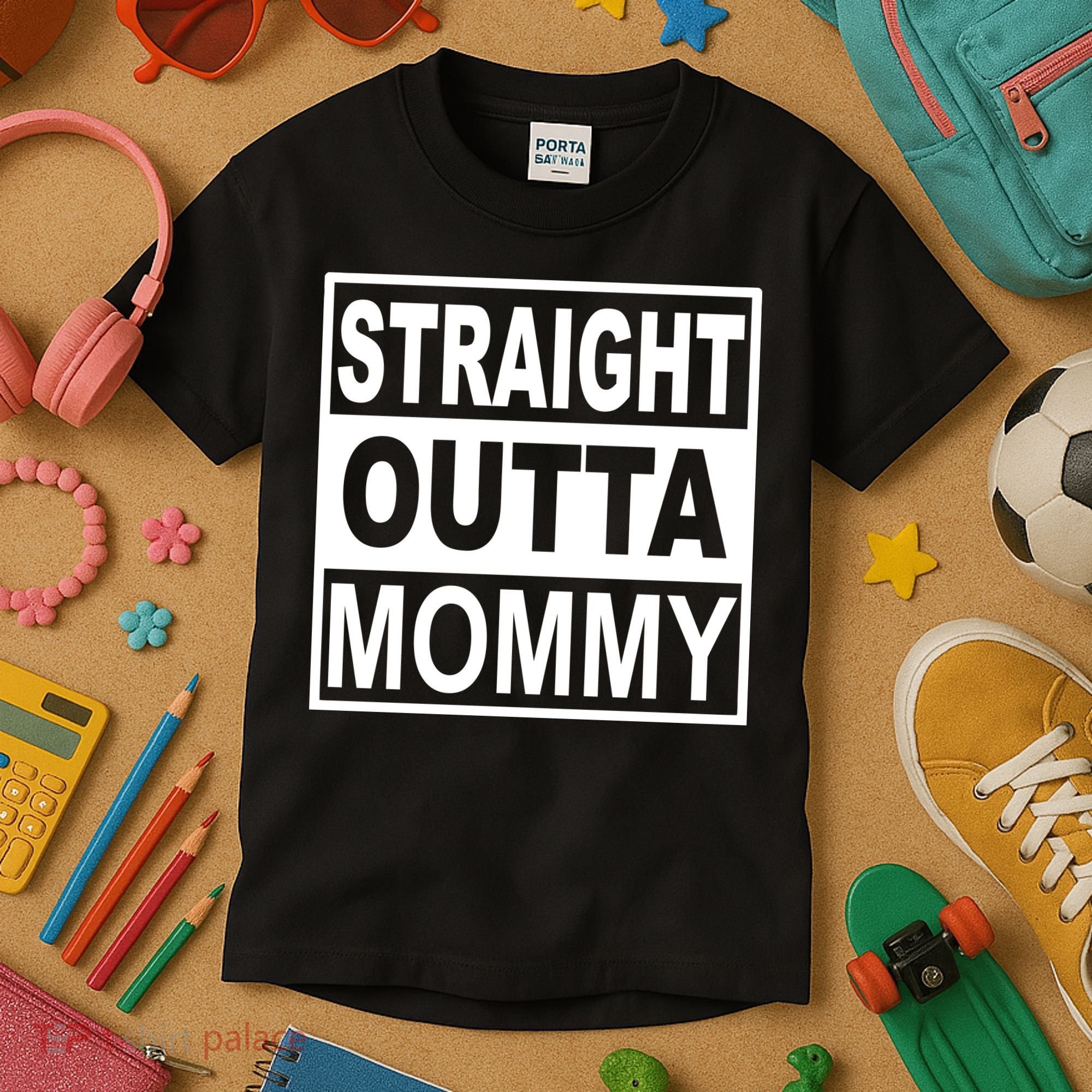 Straight Outta Mommy Funny Kids T-Shirt