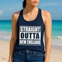 Straight Outta New England Women's Tank Top thumb 2
