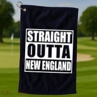 Straight Outta New England Golf Towel thumb 1
