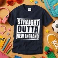 Straight Outta New England Kids T-Shirt thumb 3