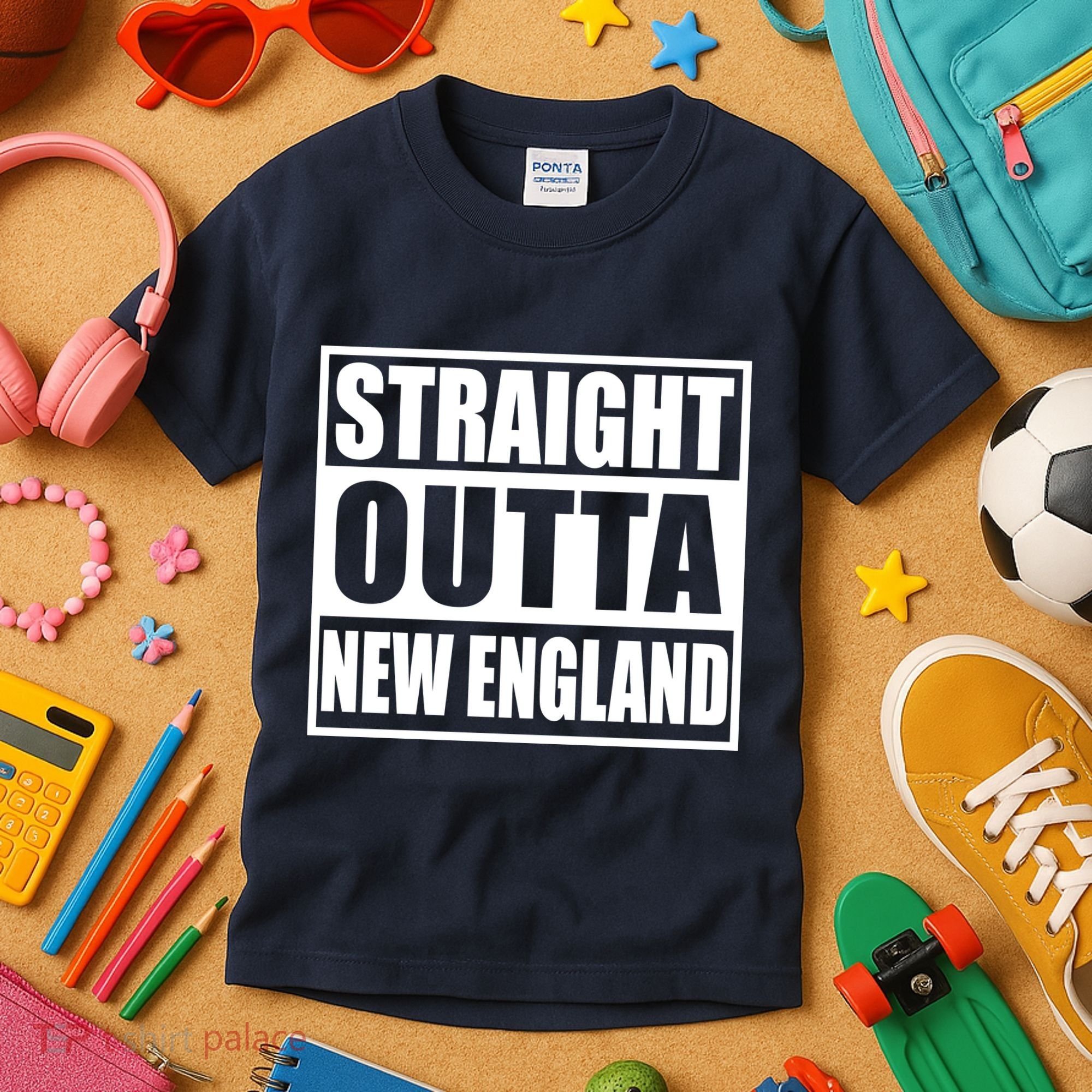 Straight Outta New England Kids T-Shirt