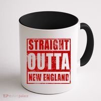 Straight Outta New England Distressed Coffee Mug thumb 1