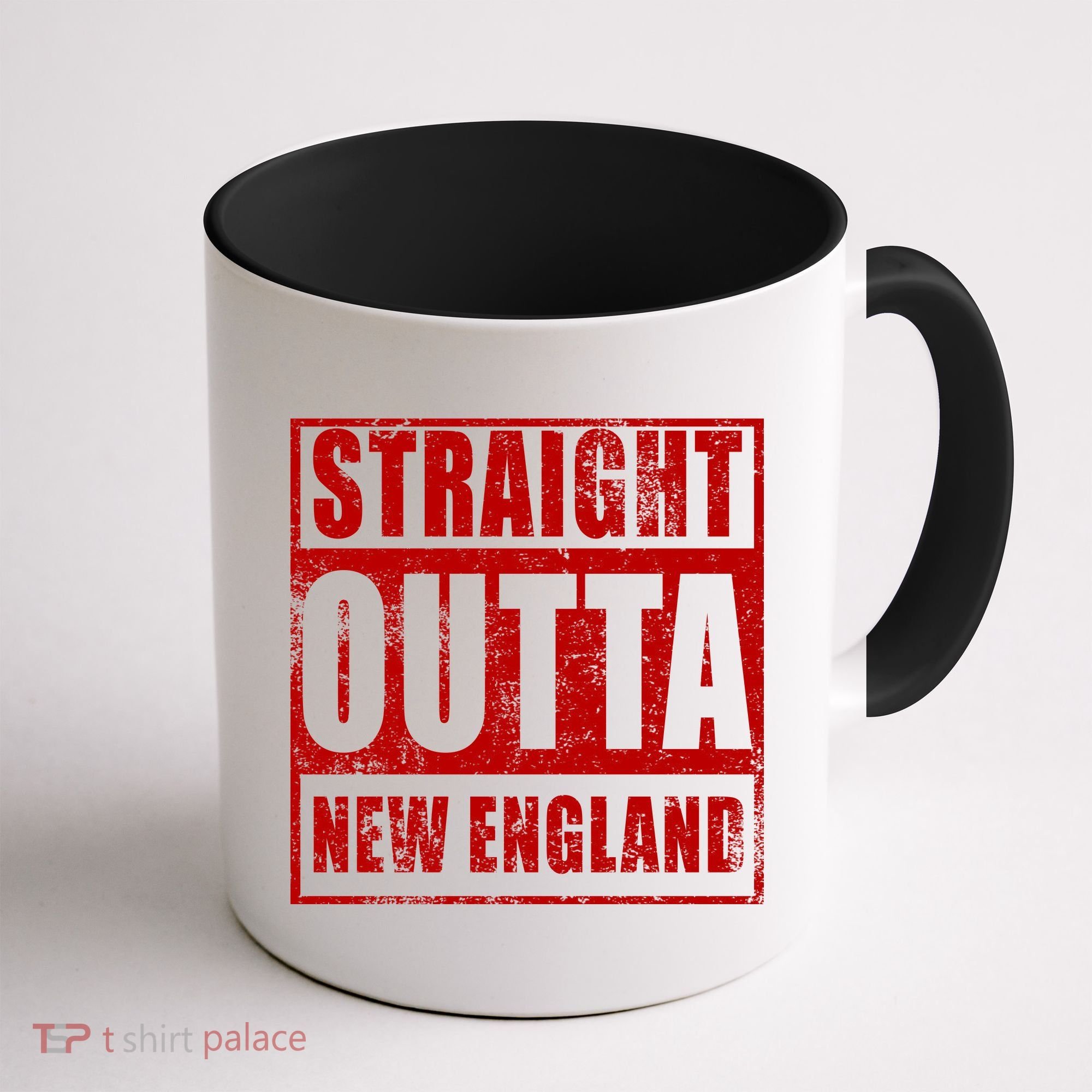 Straight Outta New England Distressed Coffee Mug