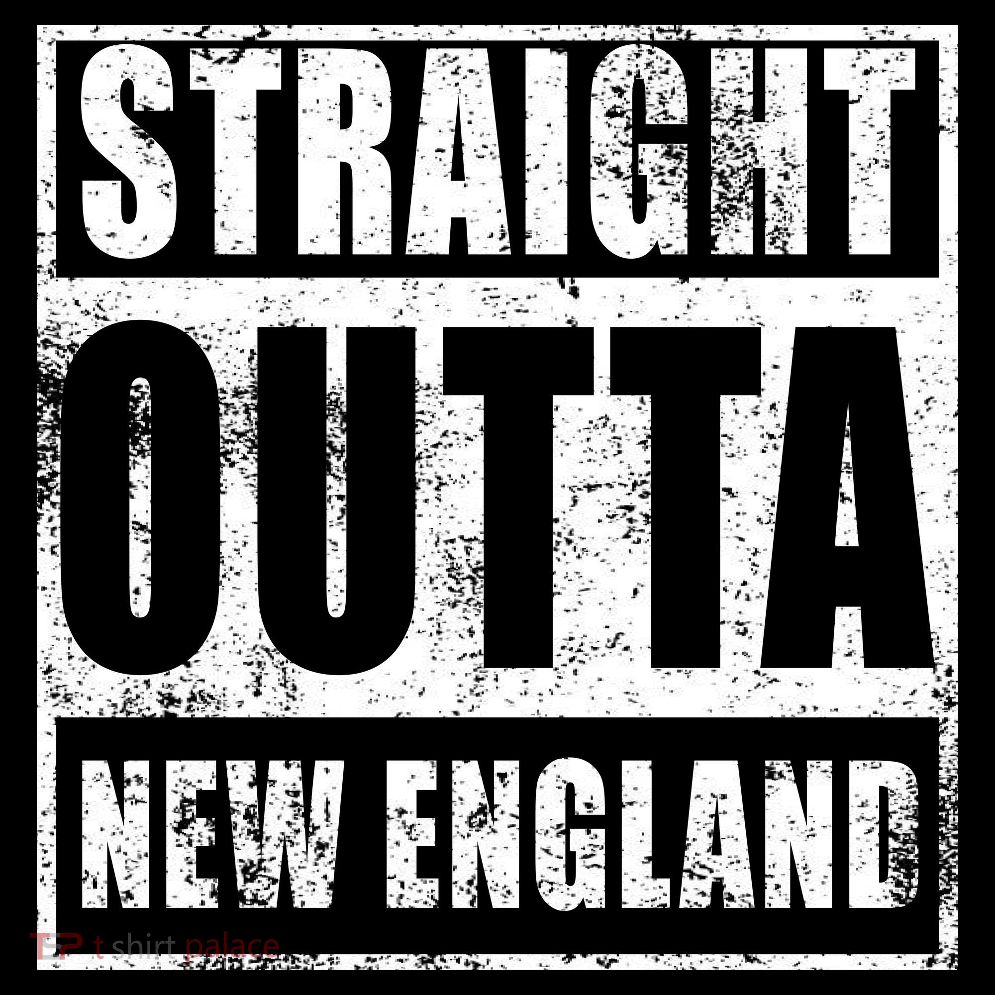 Straight Outta New England Distressed Ornament