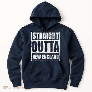 Straight Outta New England Distressed Hoodie