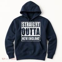 Straight Outta New England Distressed Hoodie thumb 0