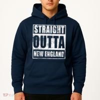 Straight Outta New England Distressed Hoodie thumb 2