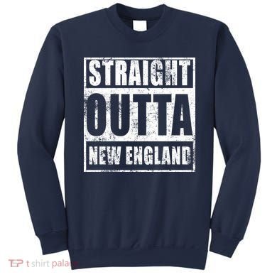 Straight Outta New England Distressed Sweatshirt