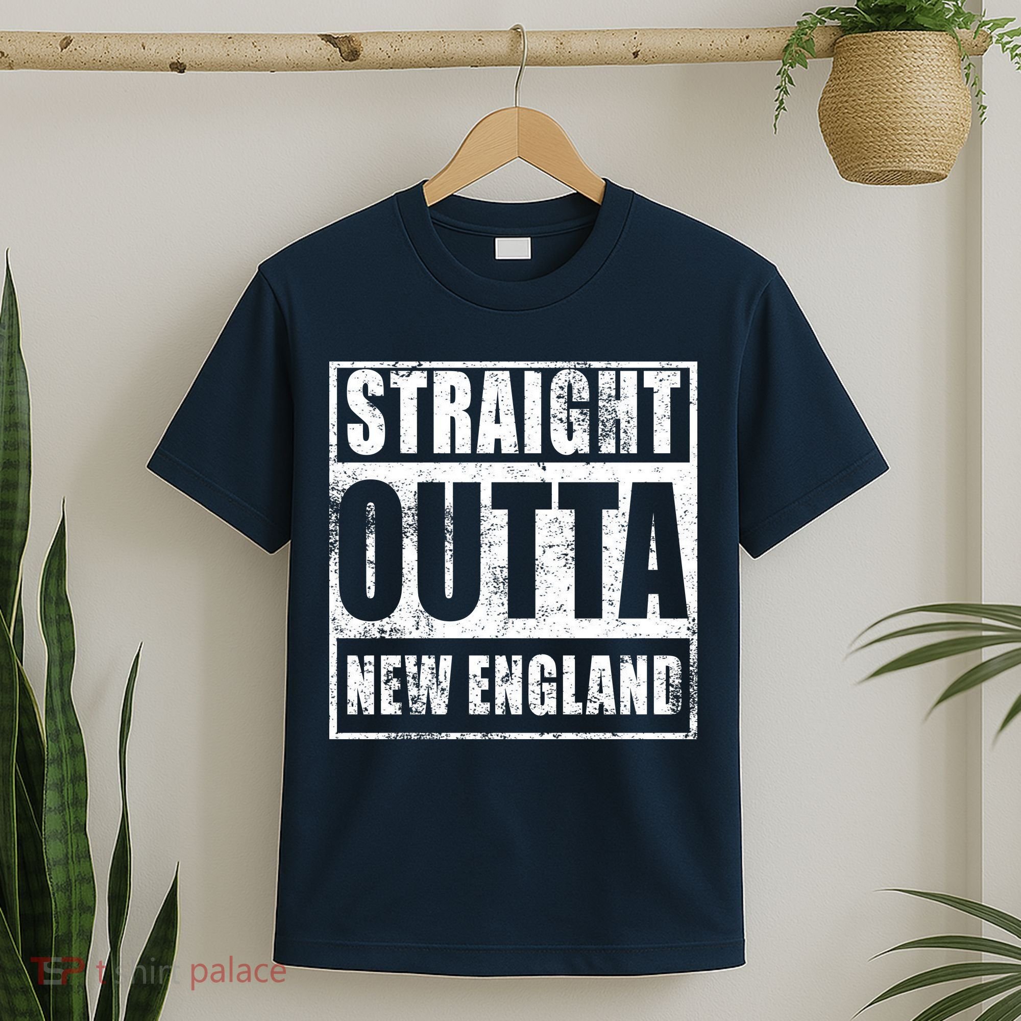 Straight Outta New England Distressed T-Shirt