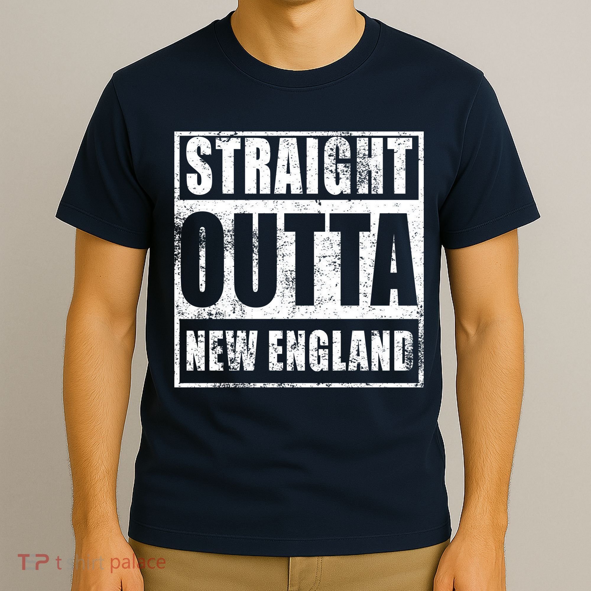 Straight Outta New England Distressed T-Shirt