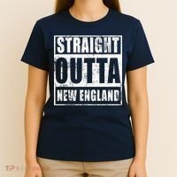 Straight Outta New England Distressed T-Shirt thumb 4