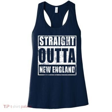 Straight Outta New England Distressed Women's Tank Top