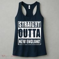 Straight Outta New England Distressed Women's Tank Top thumb 3