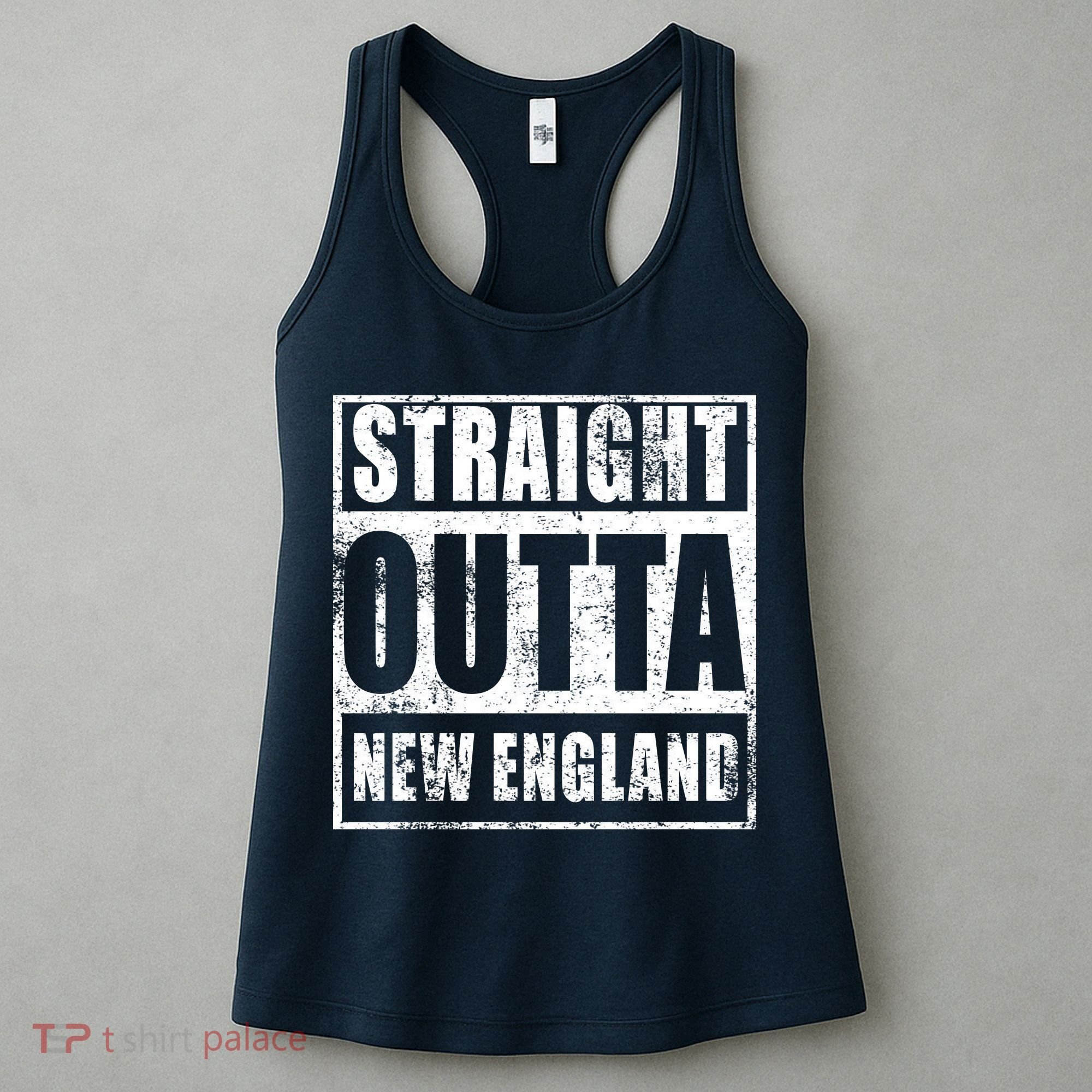 Straight Outta New England Distressed Women's Tank Top