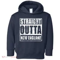 Straight Outta New England Distressed Toddler Hoodie thumb 0