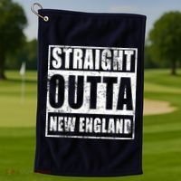 Straight Outta New England Distressed Golf Towel thumb 1