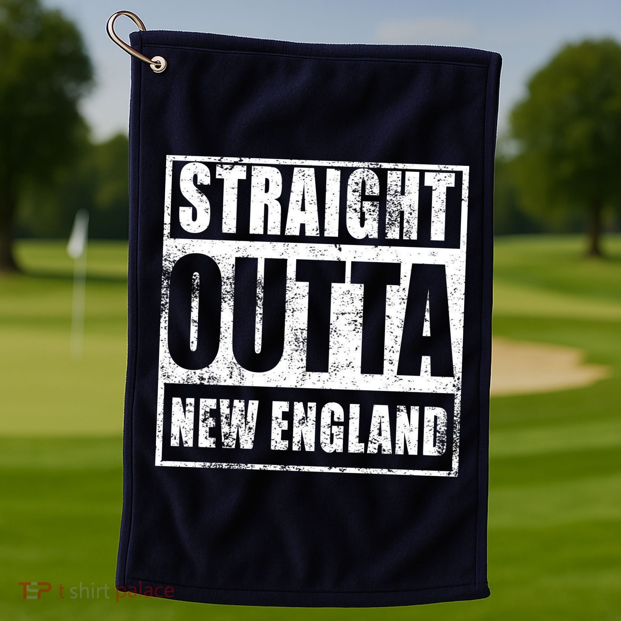 Straight Outta New England Distressed Golf Towel