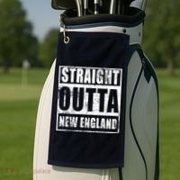 Straight Outta New England Distressed Golf Towel thumb 2