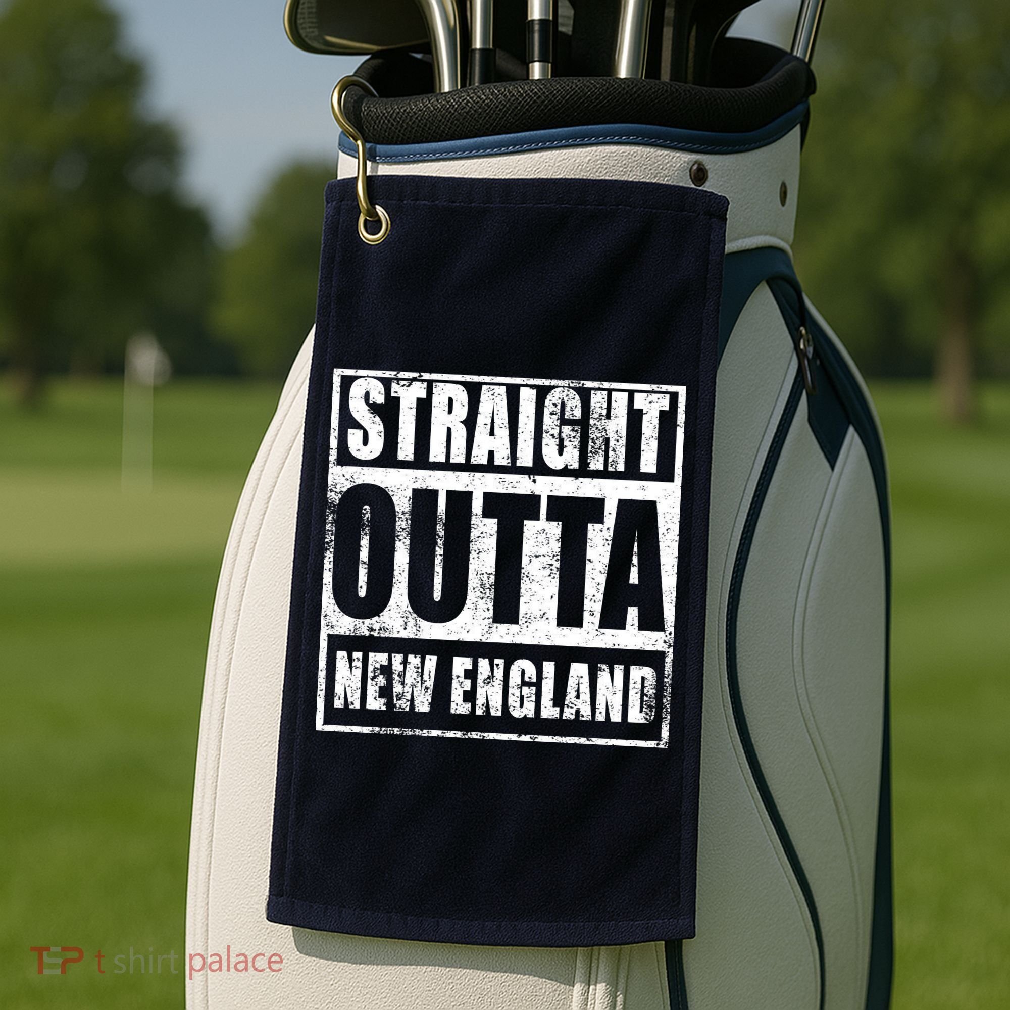 Straight Outta New England Distressed Golf Towel